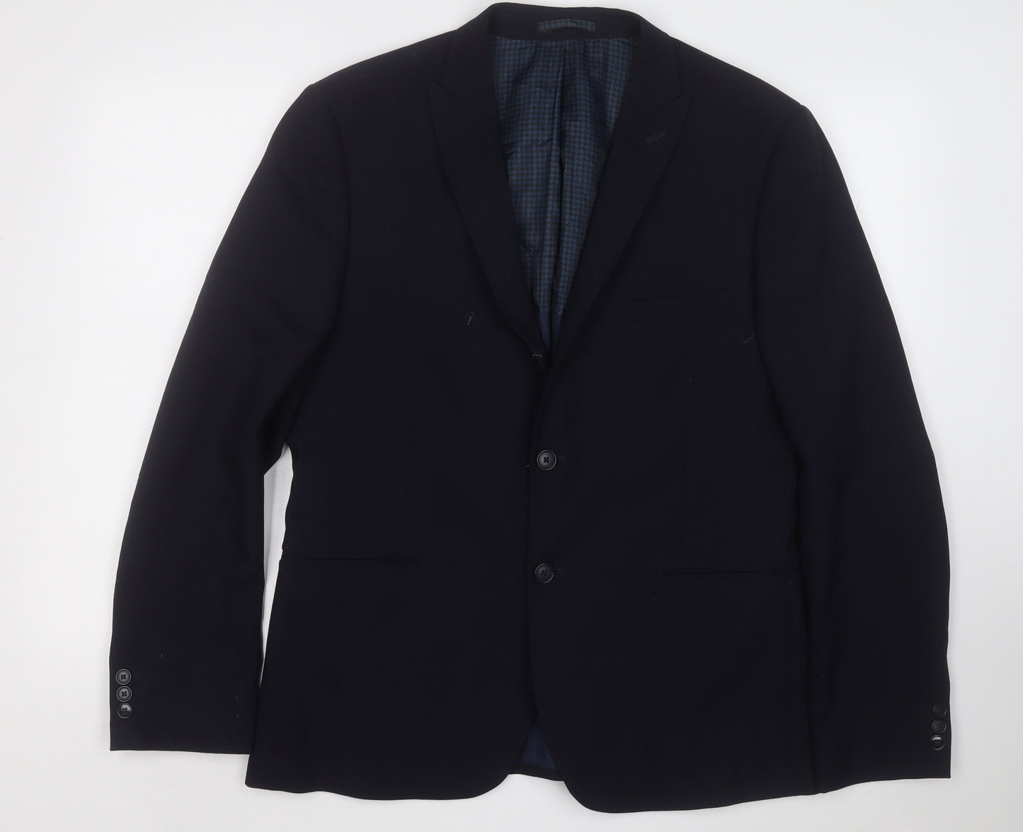 Marks and Spencer Mens Blue Wool Jacket Suit Jacket Size 42
