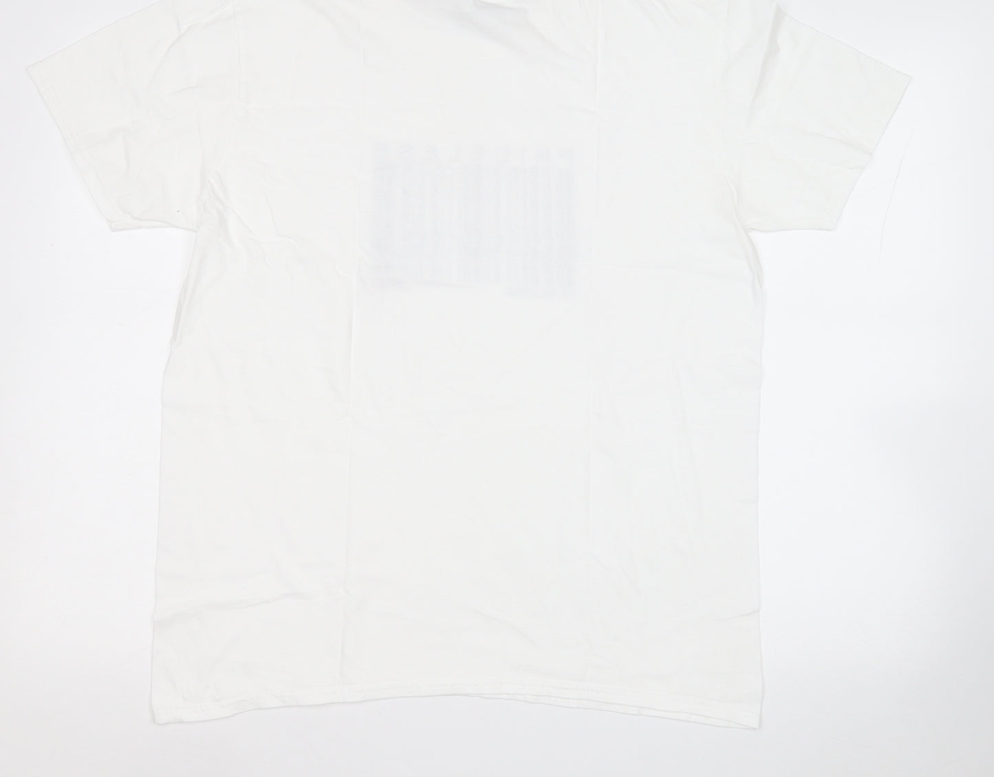 anastasia knightsworth Womens White Cotton Basic T-Shirt Size M Round Neck - Priceless