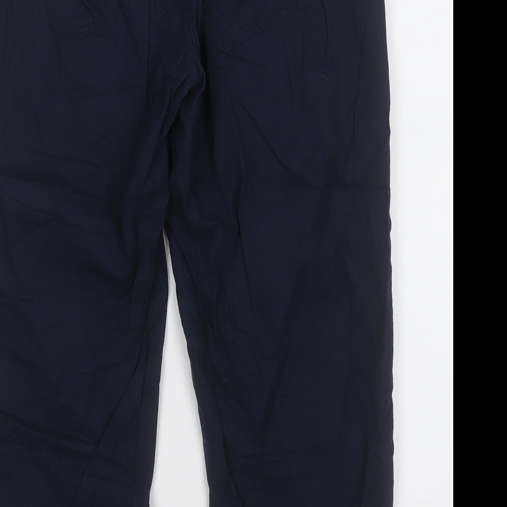 Dunnes Stores Womens Blue Cotton Trousers Size 10 L20 in Regular