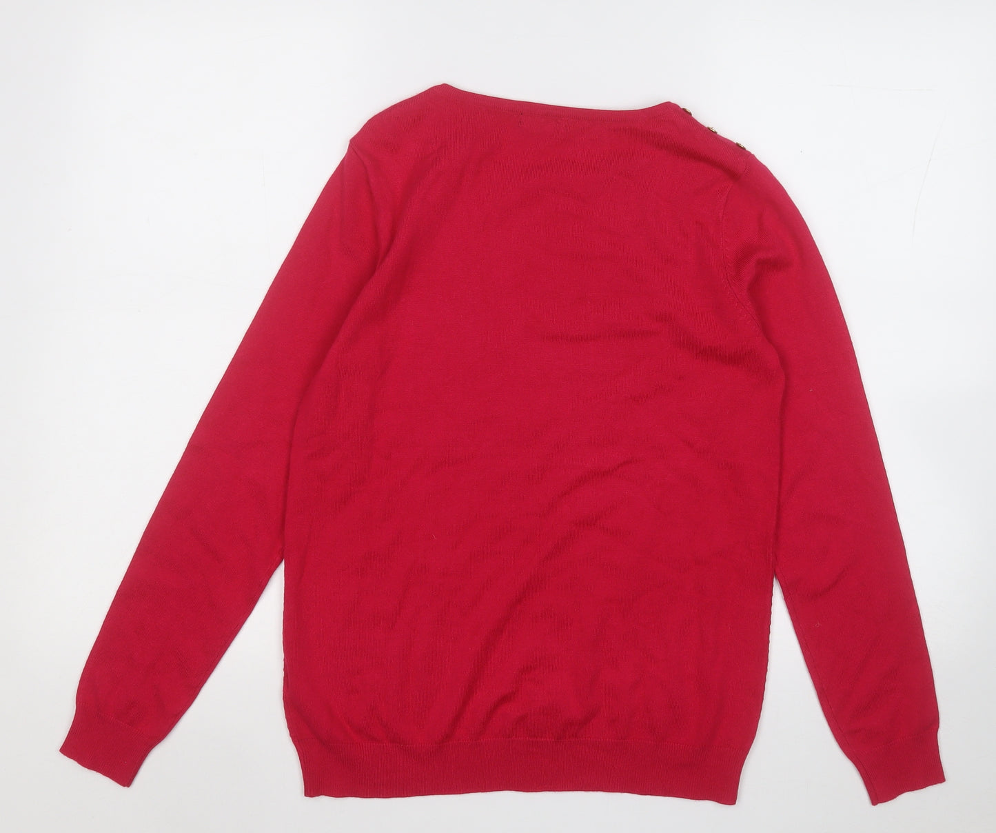 Spirit Womens Pink Round Neck Viscose Pullover Jumper Size 10