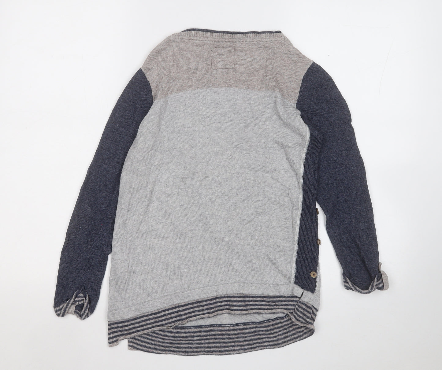 MANTARAY PRODUCTS Womens Grey Round Neck Viscose Pullover Jumper Size 10