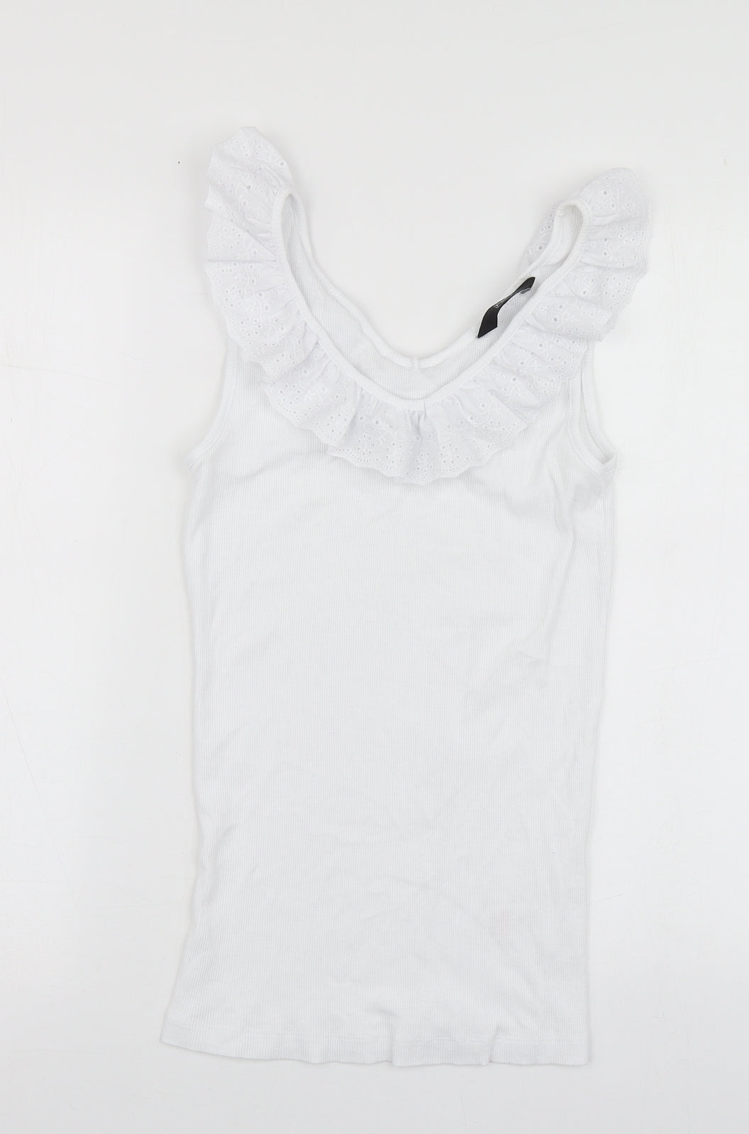 F&F Womens White  Cotton Basic T-Shirt Size 16 Round Neck