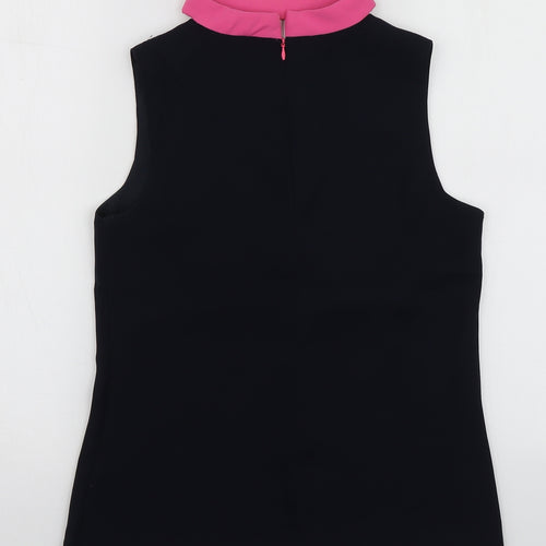 The Label Womens Blue  Polyester Basic Blouse Size 6 V-Neck