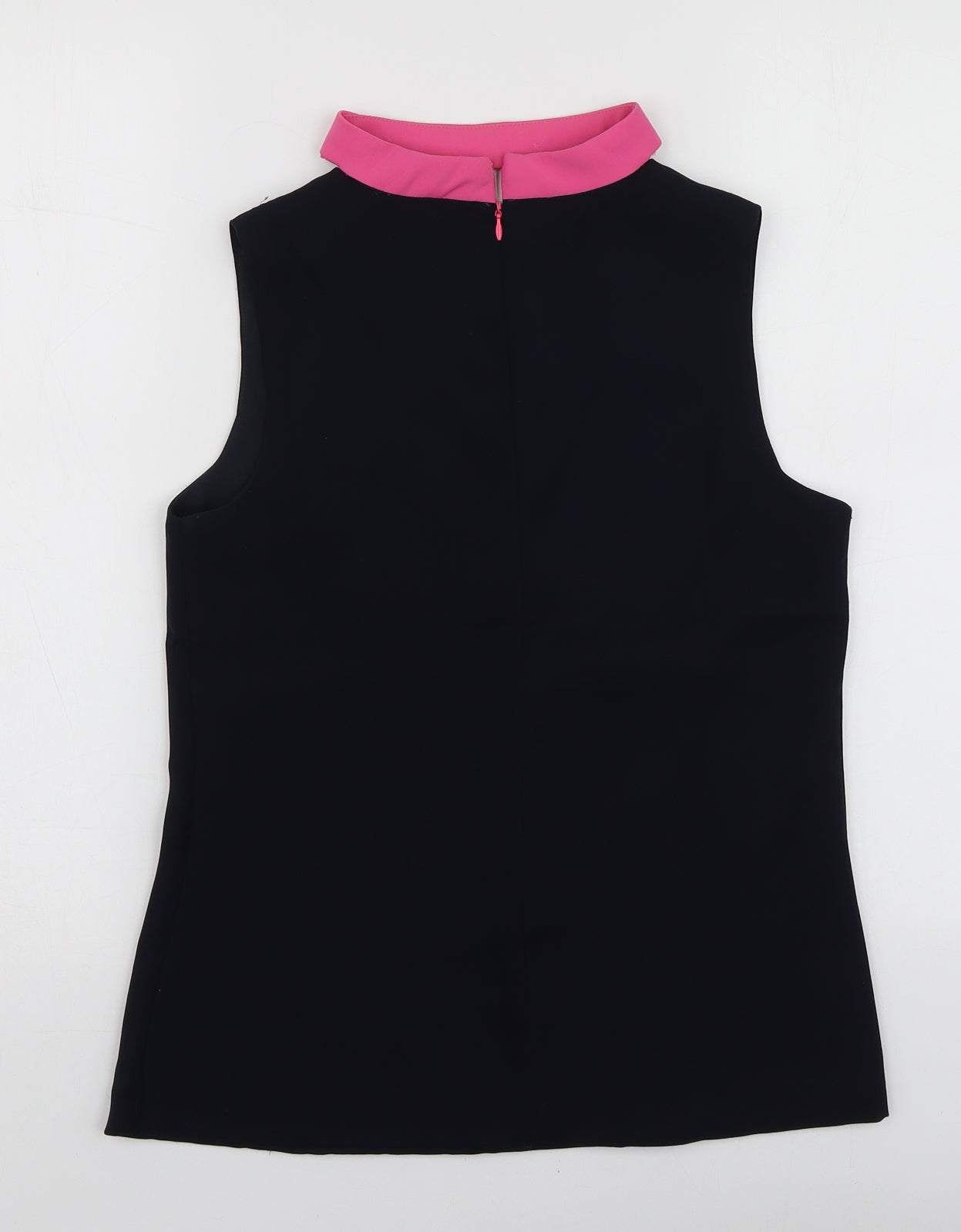 The Label Womens Blue  Polyester Basic Blouse Size 6 V-Neck