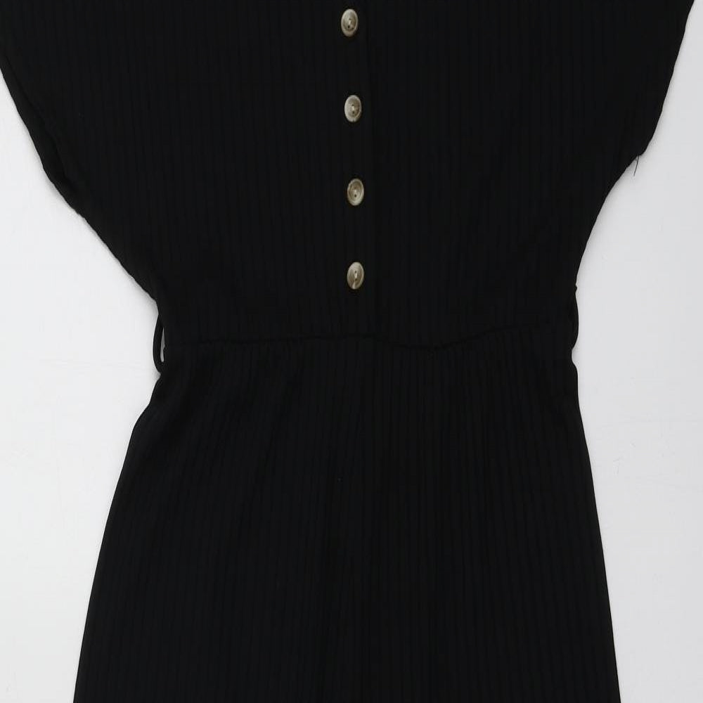 New Look Womens Black  Polyester Trousers One-Piece Size 8