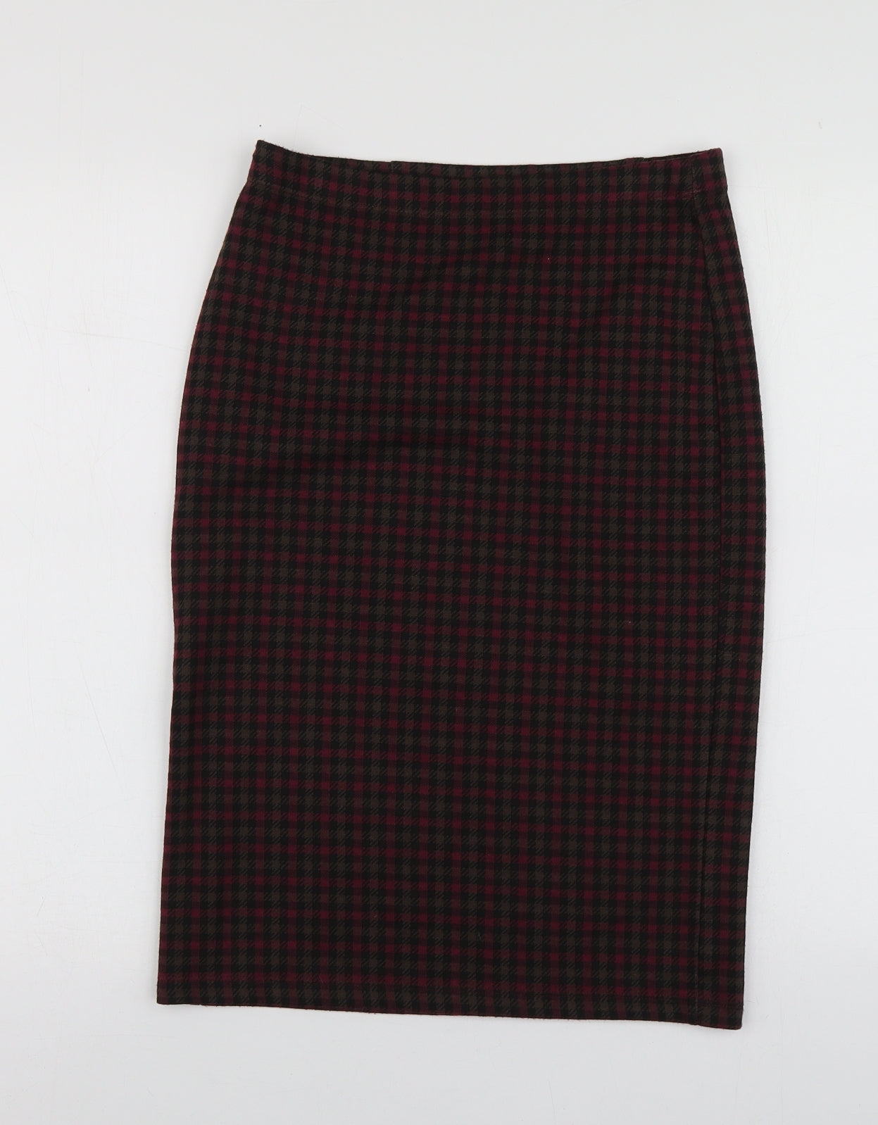 TU Womens Pink Plaid Cotton A-Line Skirt Size 8