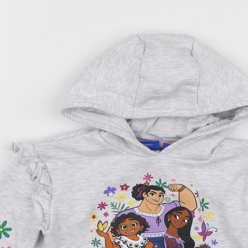 Primark Girls Grey Geometric Cotton Pullover Jumper Size 18-24 Months   - Disney