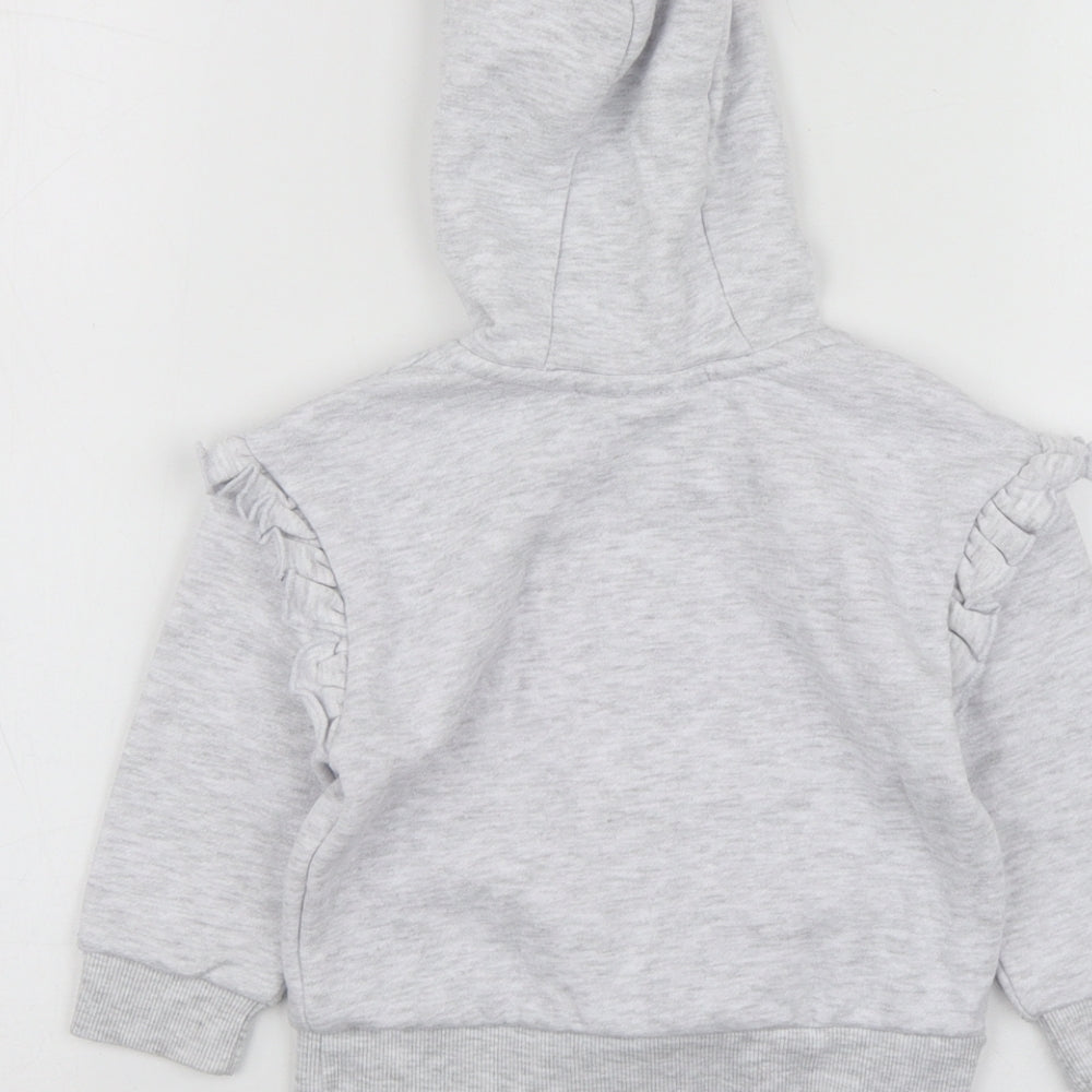 Primark Girls Grey Geometric Cotton Pullover Jumper Size 18-24 Months   - Disney