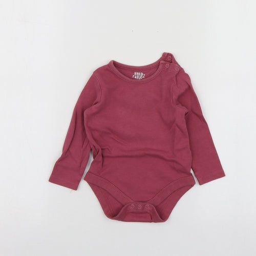Fred&Flo Girls Purple  Cotton Babygrow One-Piece Size 12-18 Months
