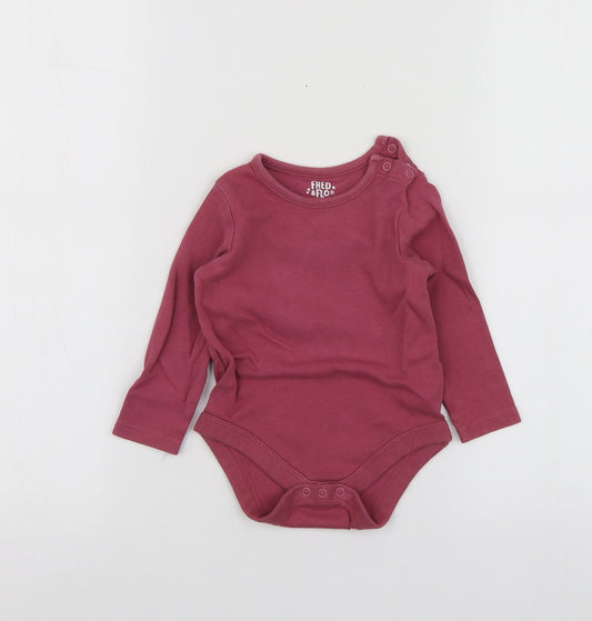 Fred&Flo Girls Purple  Cotton Babygrow One-Piece Size 12-18 Months