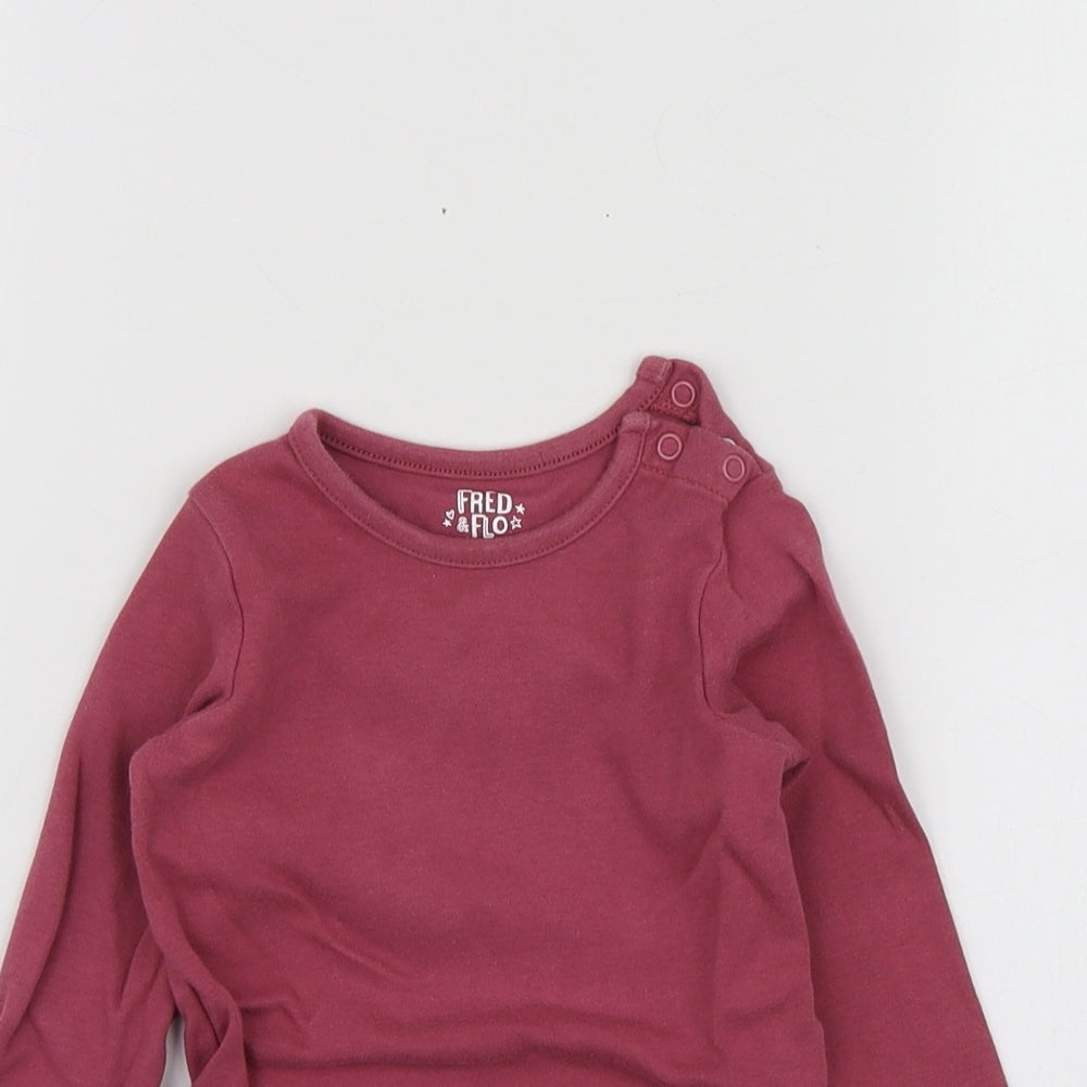 Fred&Flo Girls Purple  Cotton Babygrow One-Piece Size 12-18 Months