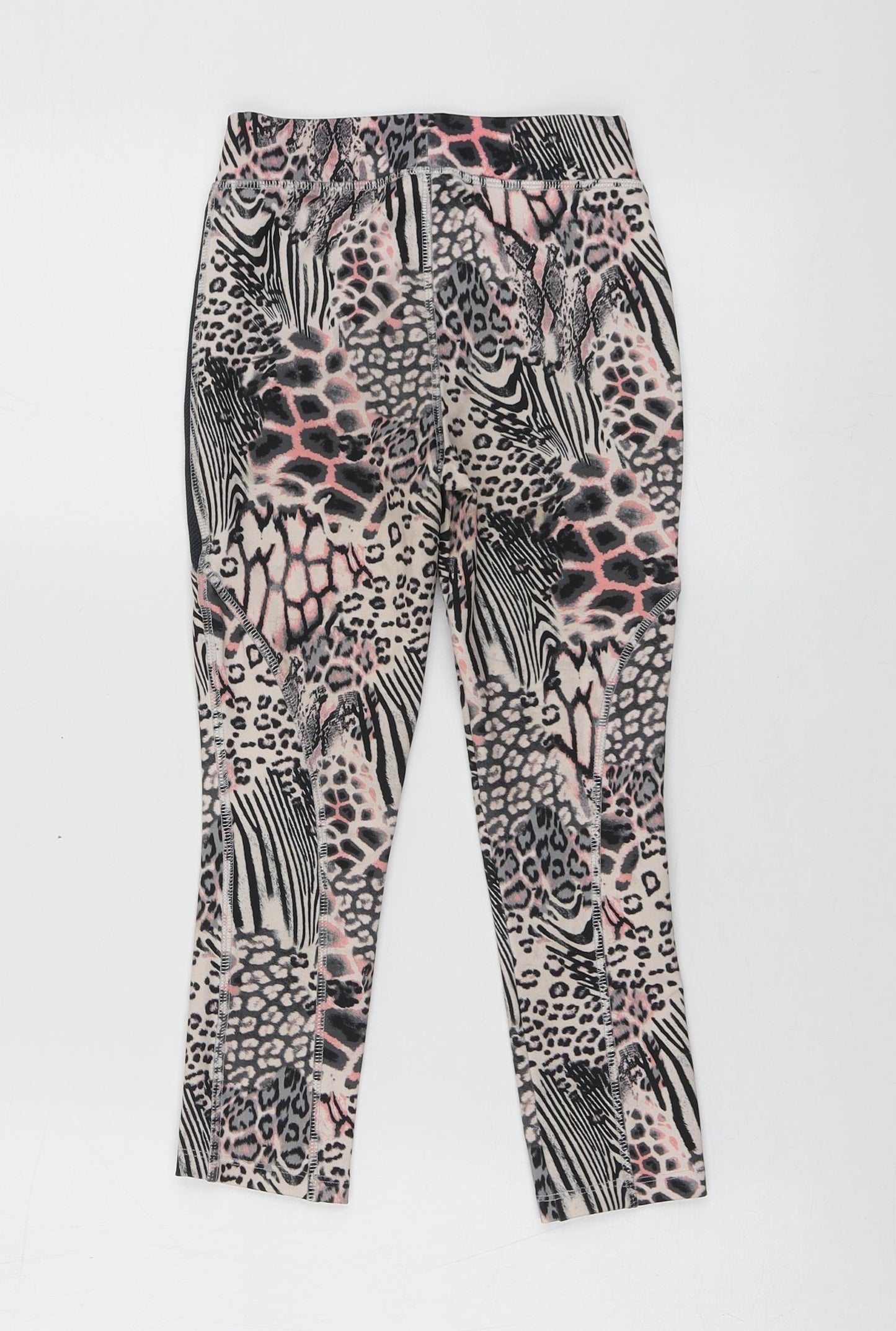 NEXT Girls Pink Animal Print Polyester Jegging Trousers Size 5 Years Regular