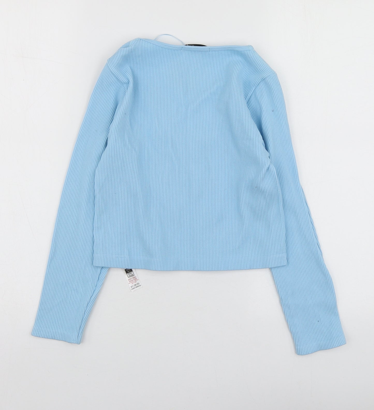 Dunnes Stores Womens Blue Polyester Basic T-Shirt Size L Round Neck