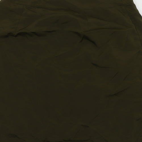 eShakti Womens Green Polyester A-Line Skirt Size 14