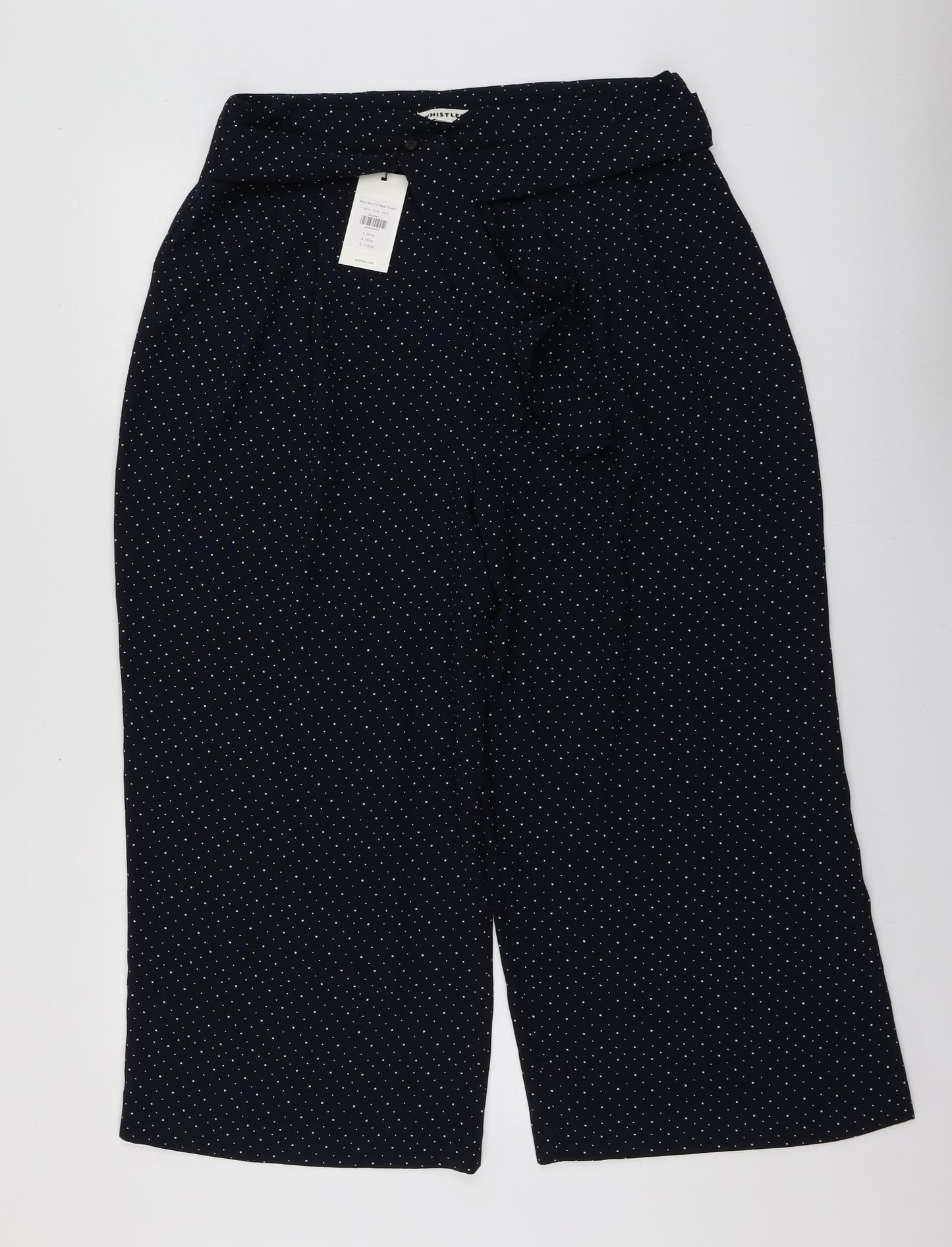 Whistles Womens Blue Polka Dot Polyester Trousers Size 16 L22 in Regular