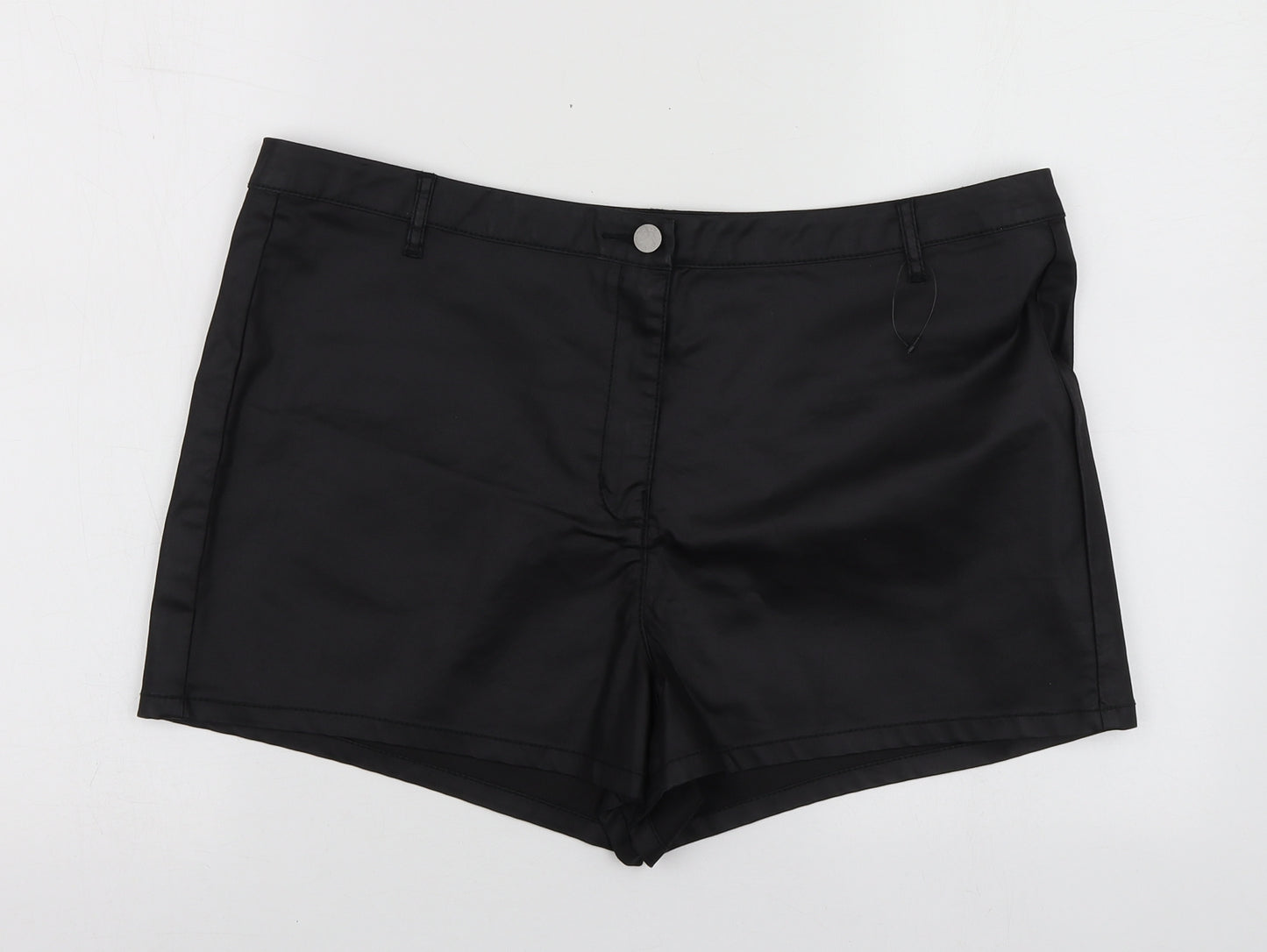 George Womens Black Cotton Cut-Off Shorts Size 18 L13 in Regular