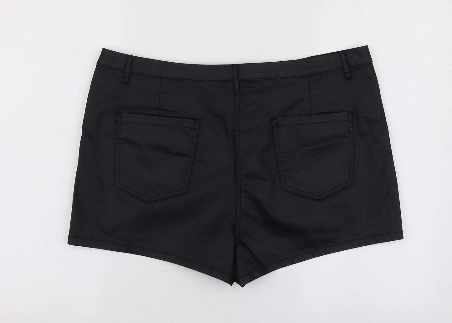 George Womens Black Cotton Cut-Off Shorts Size 18 L13 in Regular
