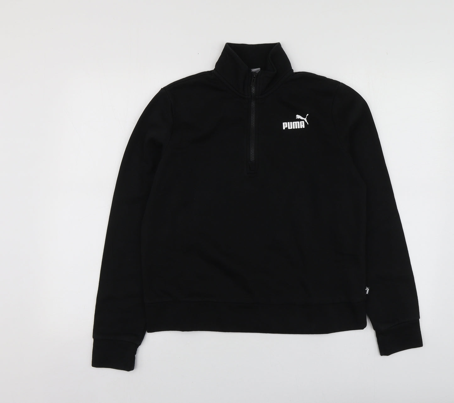 PUMA Womens Black Polyester Pullover Hoodie Size S