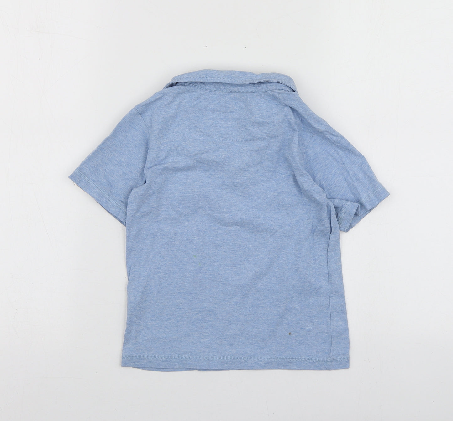 Rocha Boys Blue Cotton Basic Polo Size 4-5 Years Collared