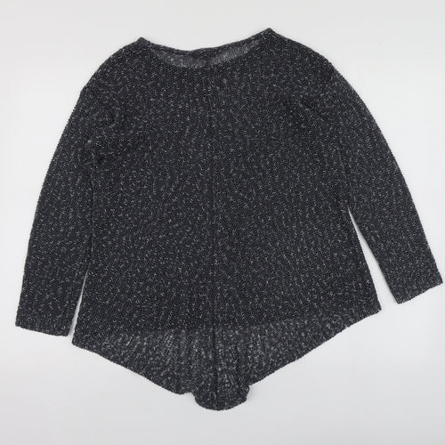 Marks and Spencer Womens Blue Round Neck Acrylic Pullover Jumper Size 12