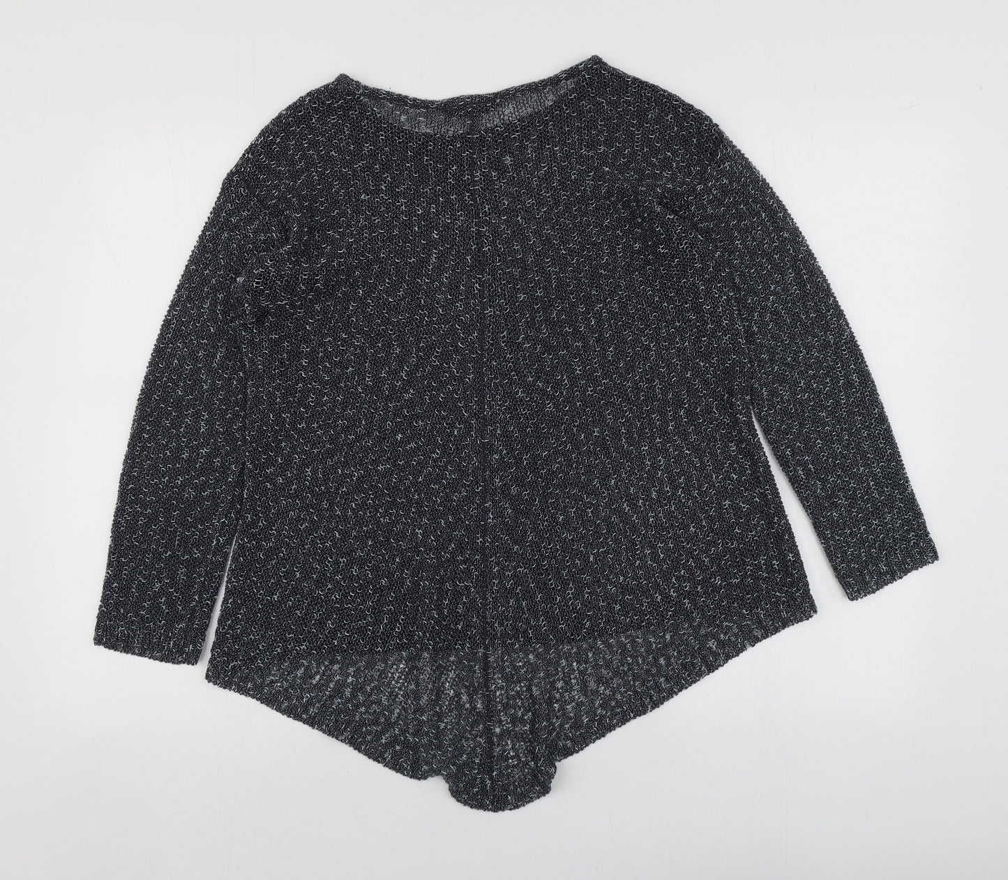 Marks and Spencer Womens Blue Round Neck Acrylic Pullover Jumper Size 12