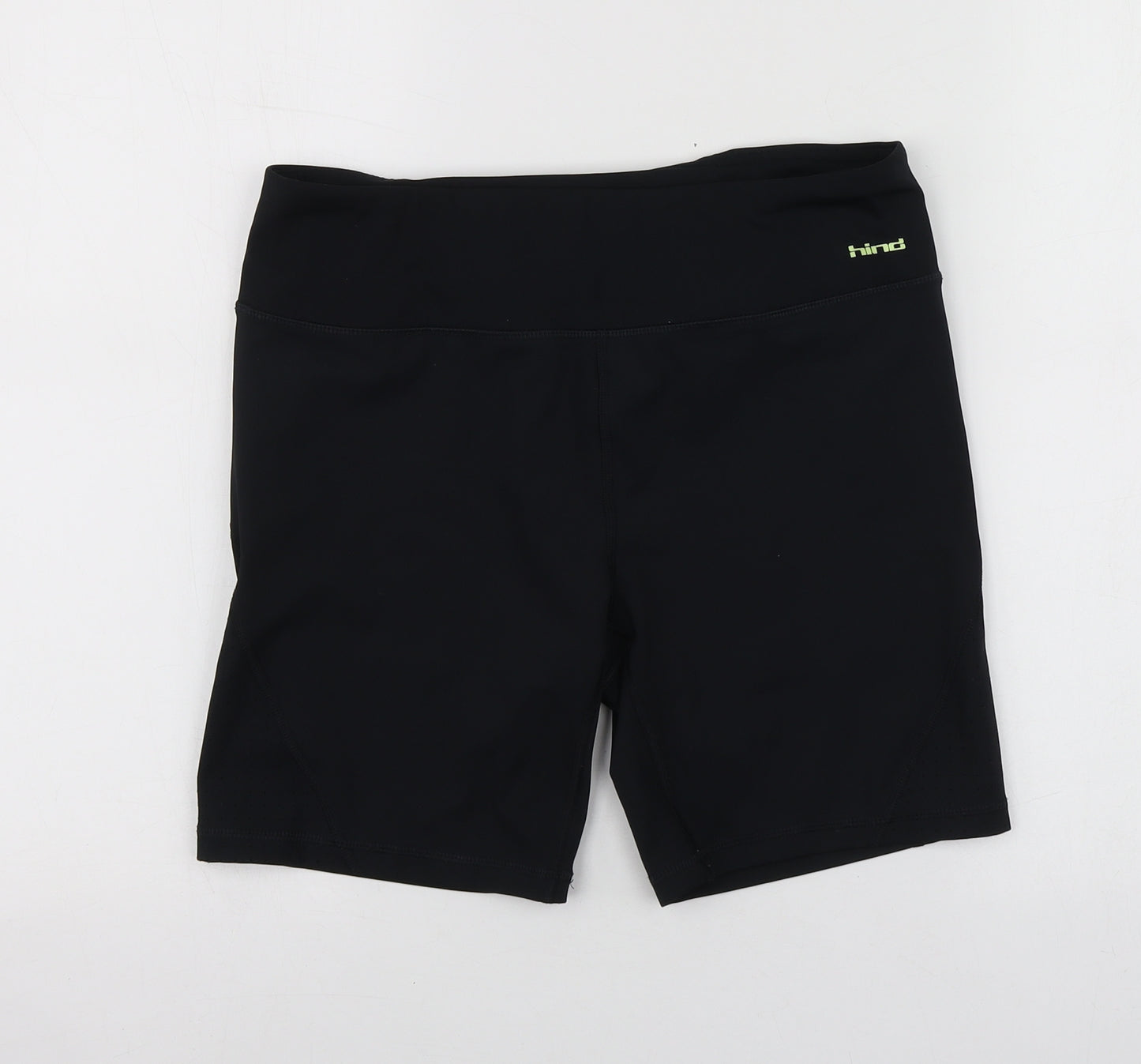 Hind Womens Black Polyester Compression Shorts Size L L15 in Regular