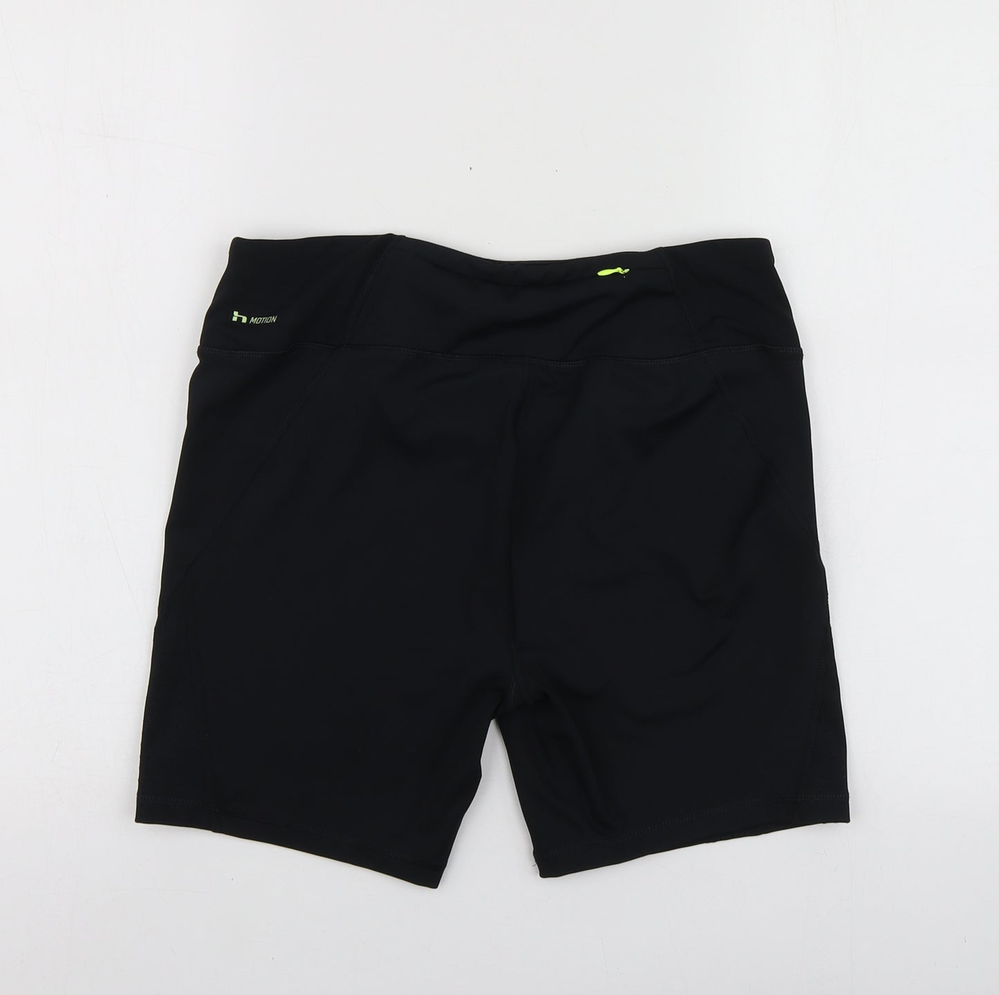 Hind Womens Black Polyester Compression Shorts Size L L15 in Regular