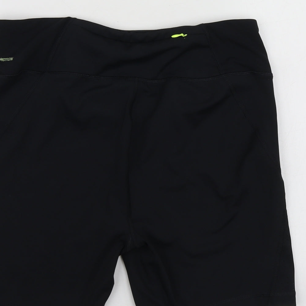 Hind Womens Black Polyester Compression Shorts Size L L15 in Regular