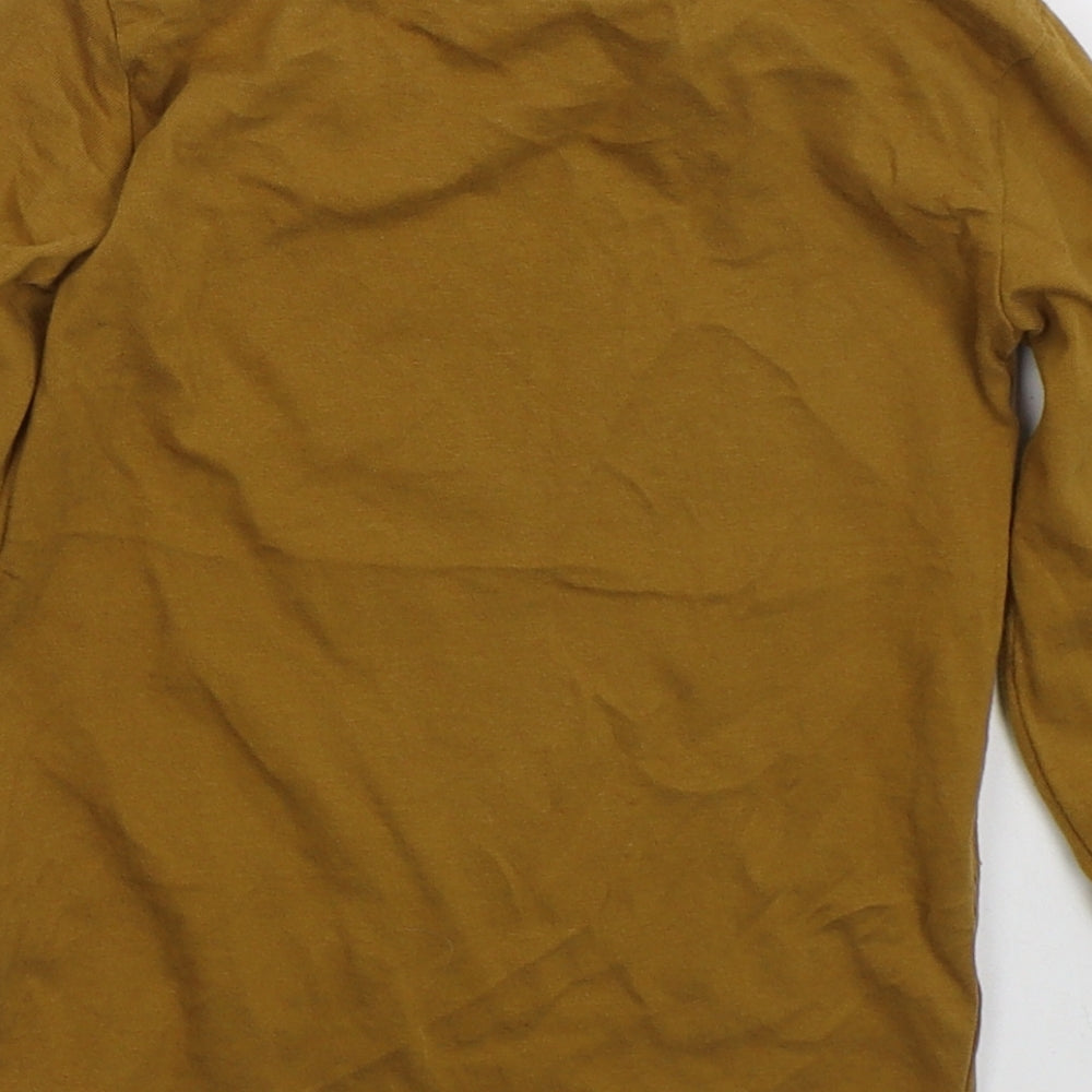 NEXT Boys Brown  Cotton Basic T-Shirt Size 4 Years Crew Neck Pullover - Velocoraptor