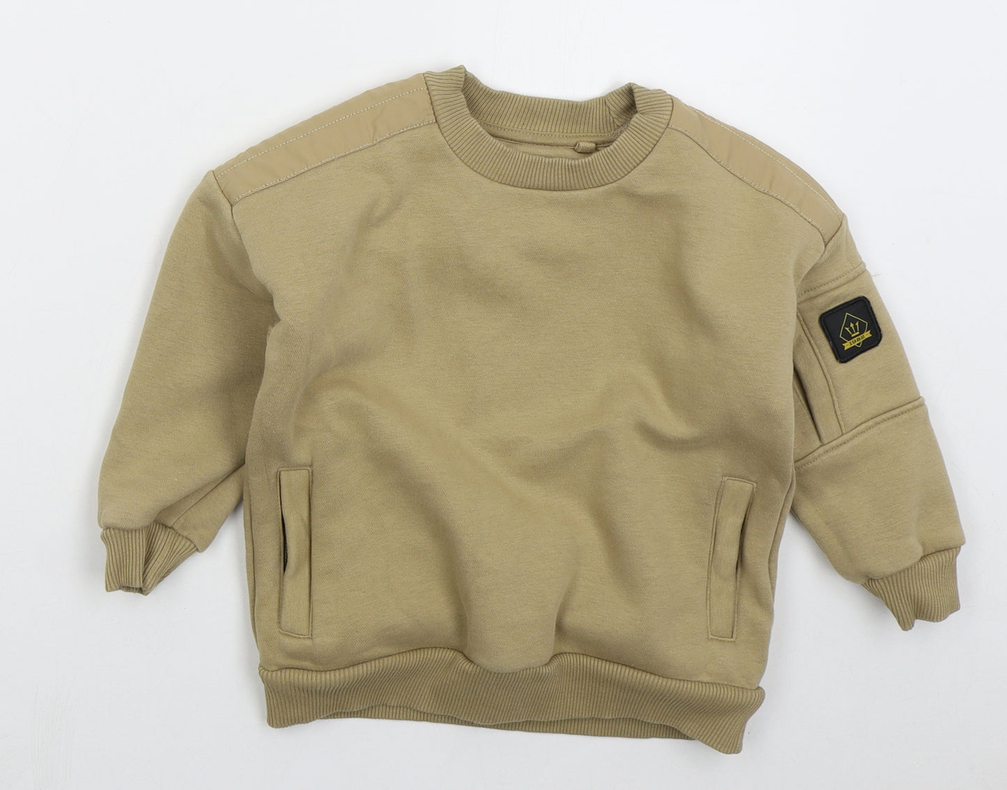 NEXT Boys Beige  Cotton Pullover Sweatshirt Size 5 Years  Pullover