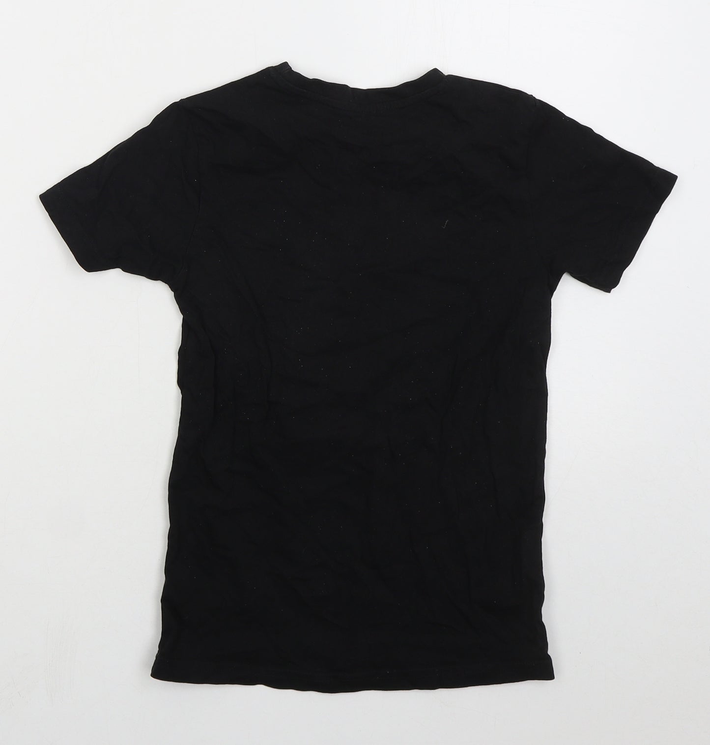 Preworn Boys Black  Cotton Basic T-Shirt Size 9-10 Years Crew Neck Pullover - Roblox