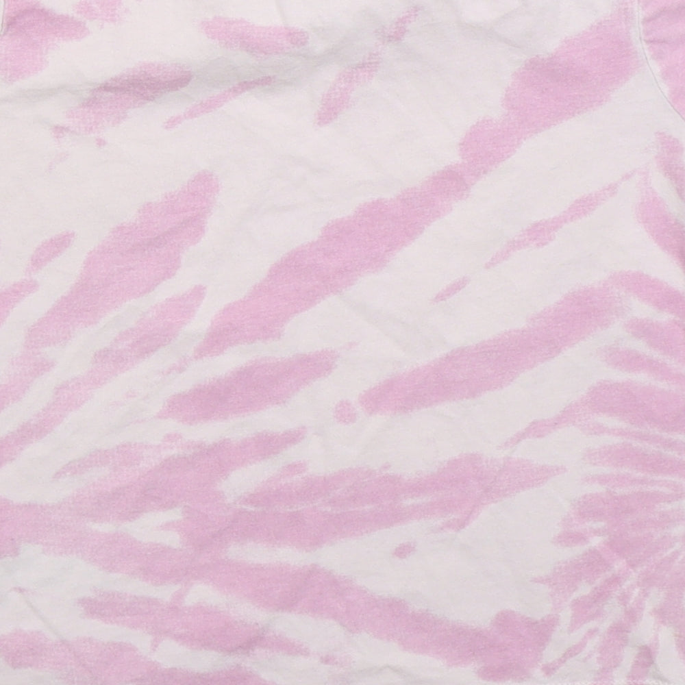 Primark Girls Pink  Cotton Basic T-Shirt Size 8-9 Years Crew Neck Pullover - Positivity Stars From Within