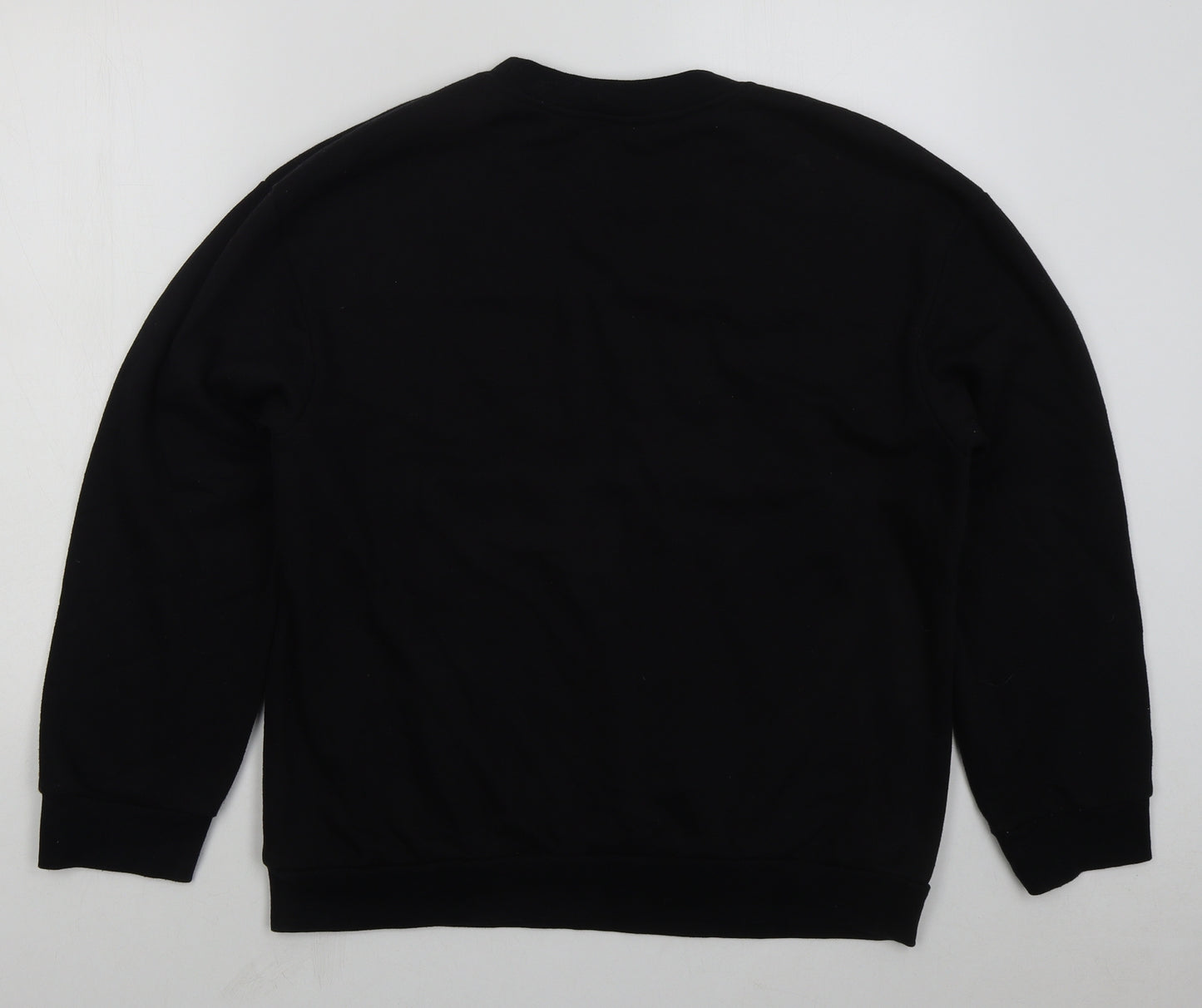 Topshop Womens Black  Cotton Pullover Sweatshirt Size 14  Pullover - Copenhagen