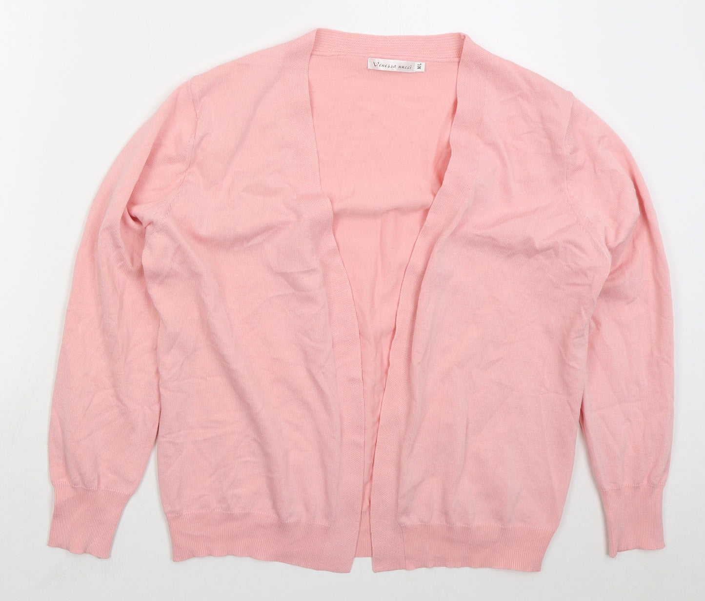 Vanessa Nucci Womens Pink V-Neck  Viscose Cardigan Jumper Size M