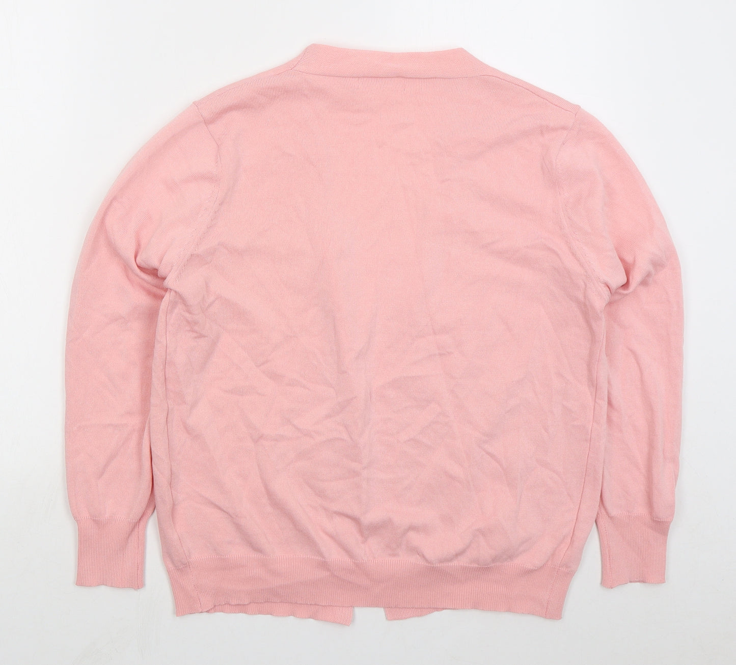 Vanessa Nucci Womens Pink V-Neck  Viscose Cardigan Jumper Size M