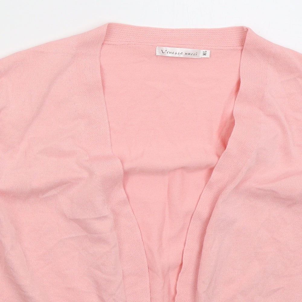 Vanessa Nucci Womens Pink V-Neck  Viscose Cardigan Jumper Size M