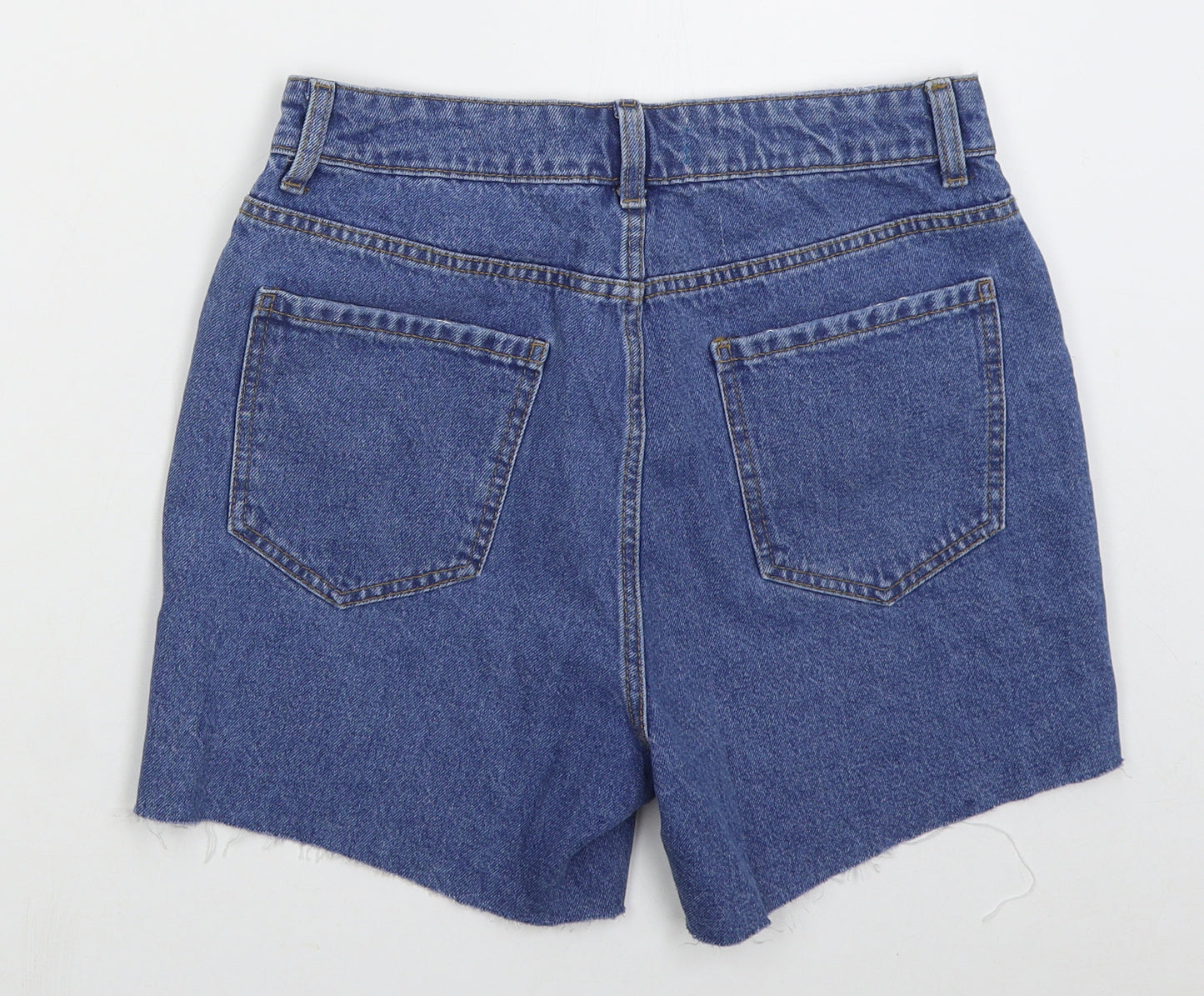Denim Co Womens Blue  Cotton Cut-Off Shorts Size 12 L5 in Regular Button