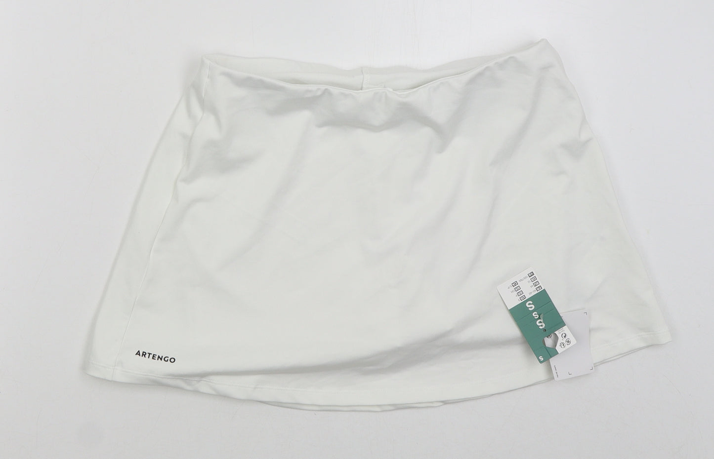 Artengo Womens White  Polyester Mini Skort Size 12  Regular