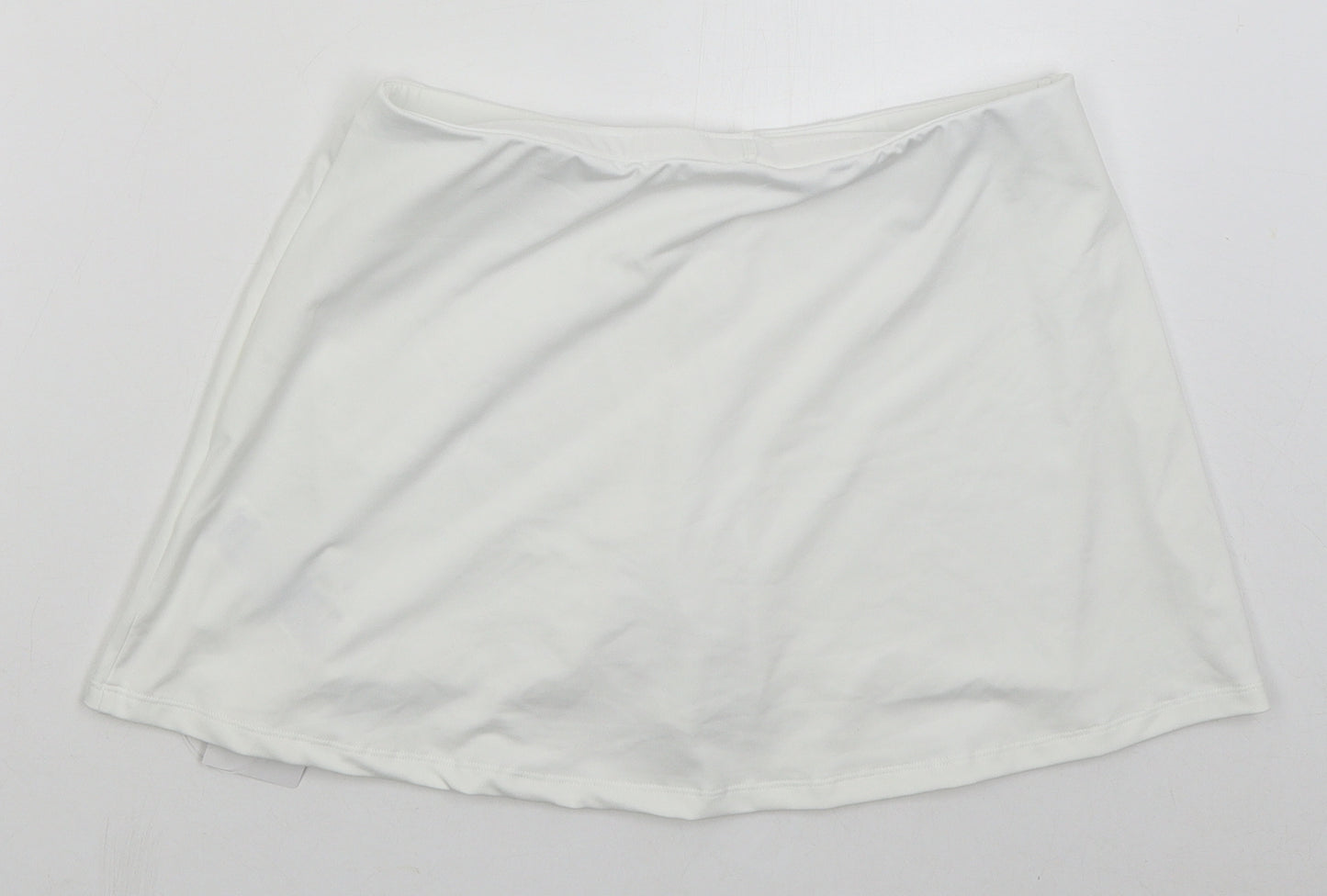 Artengo Womens White  Polyester Mini Skort Size 12  Regular