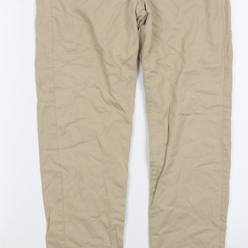 F&F Womens Beige  Cotton Trousers  Size 8 L30 in Regular Button