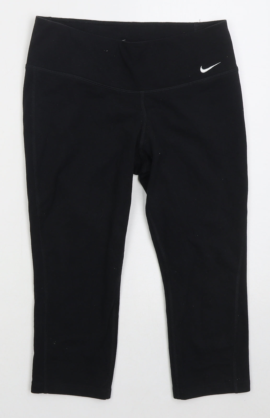Nike Womens Black  Cotton Cropped Leggings Size S L17 in Regular