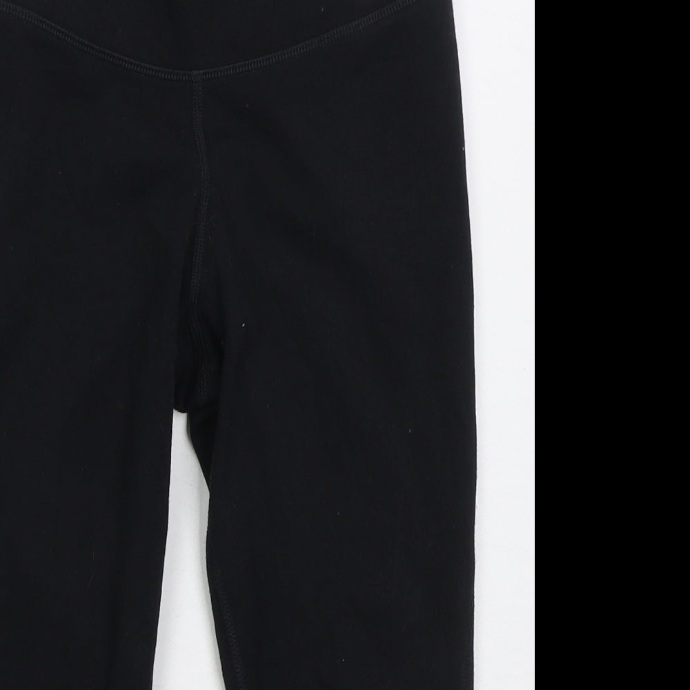 Nike Womens Black  Cotton Cropped Leggings Size S L17 in Regular