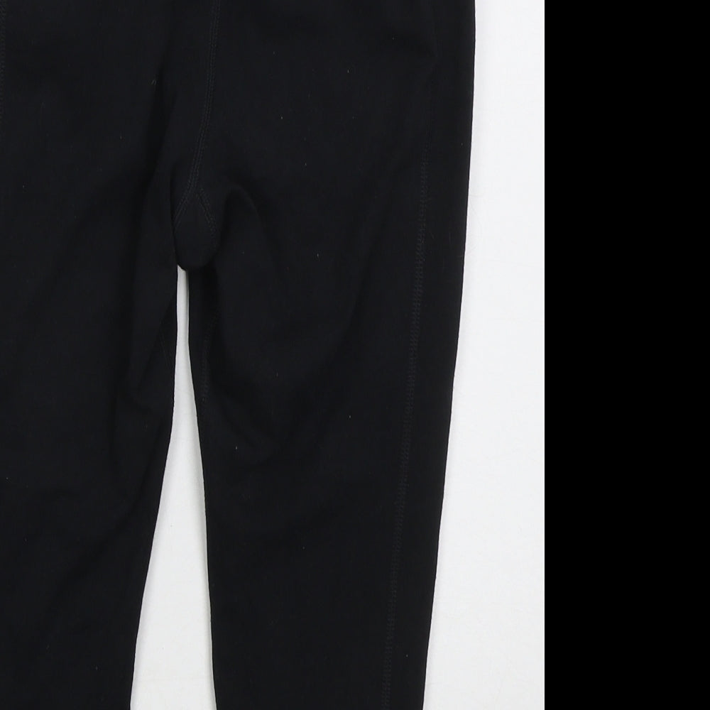 Nike Womens Black  Cotton Cropped Leggings Size S L17 in Regular