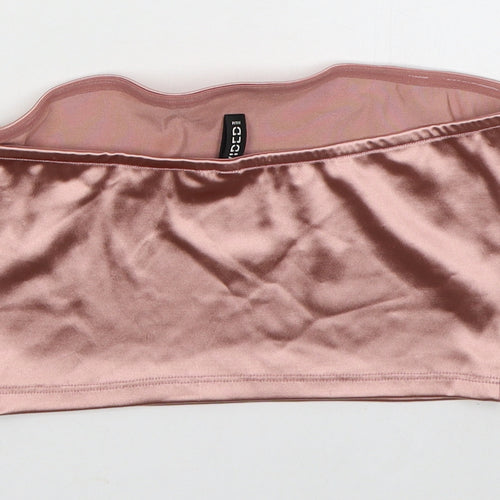 H&M Womens Pink  Polyester Cropped Tank Size S Round Neck