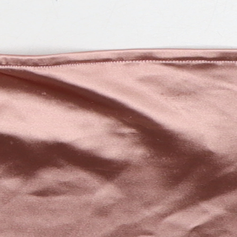 H&M Womens Pink  Polyester Cropped Tank Size S Round Neck
