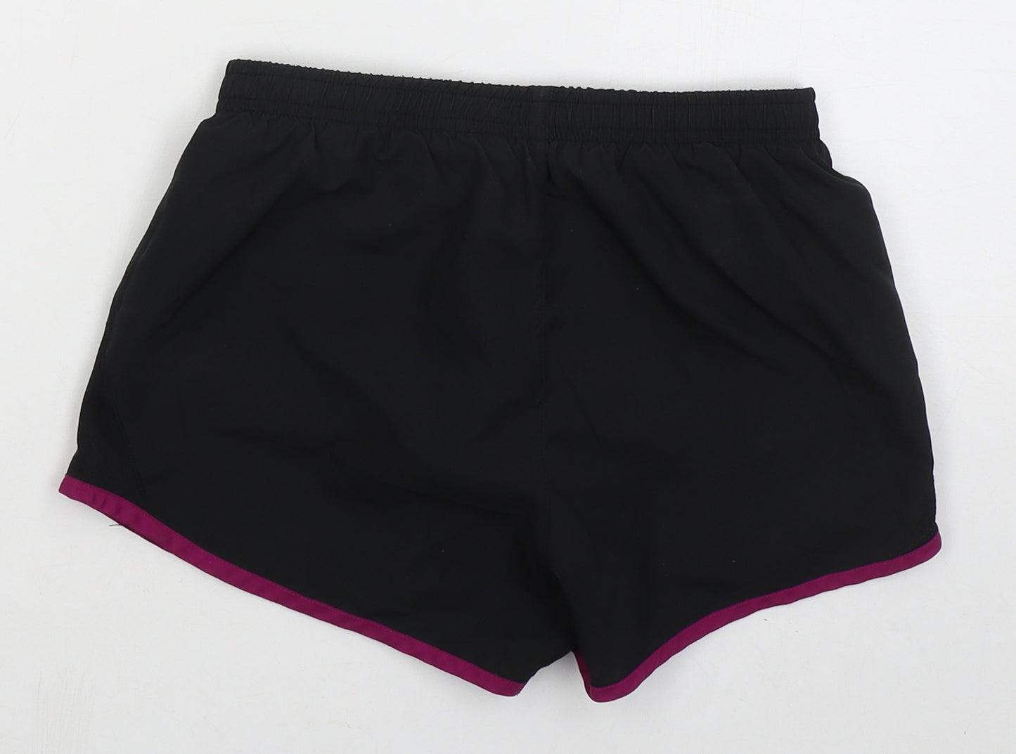 Nike Womens Black  Polyester Athletic Shorts Size XS L3 in Regular Drawstring