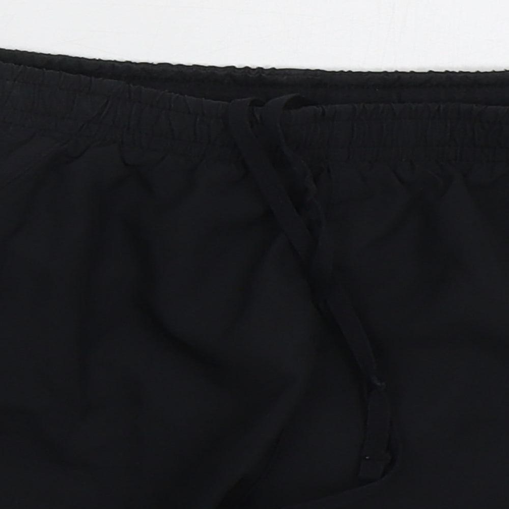 Nike Womens Black  Polyester Athletic Shorts Size XS L3 in Regular Drawstring
