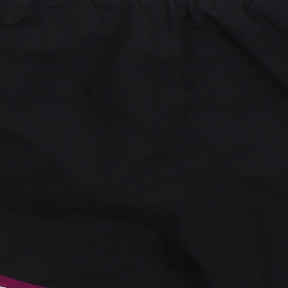 Nike Womens Black  Polyester Athletic Shorts Size XS L3 in Regular Drawstring