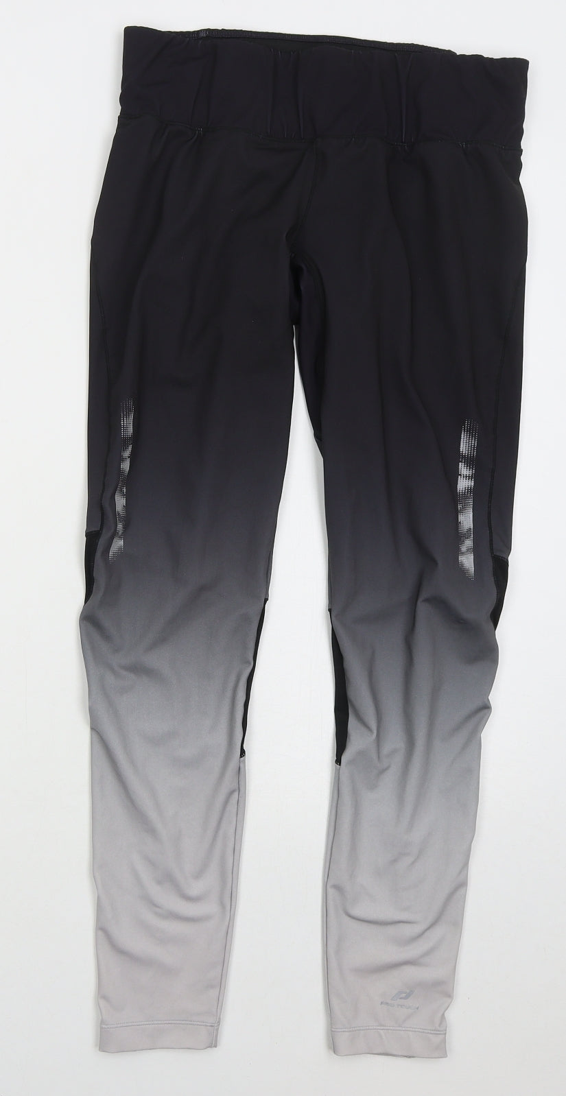 PRO TOUCH Womens Grey  Polyester Capri Leggings Size 14 L29 in Regular  - Ombre
