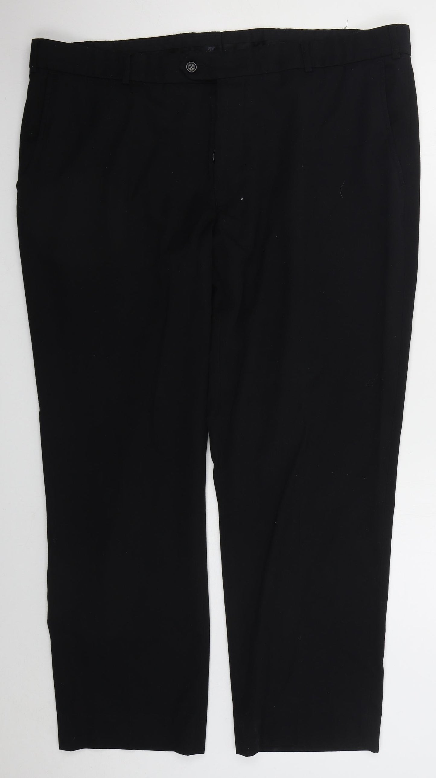 1880 Club Mens Black  Polyester Trousers  Size 42 L29 in Regular Button